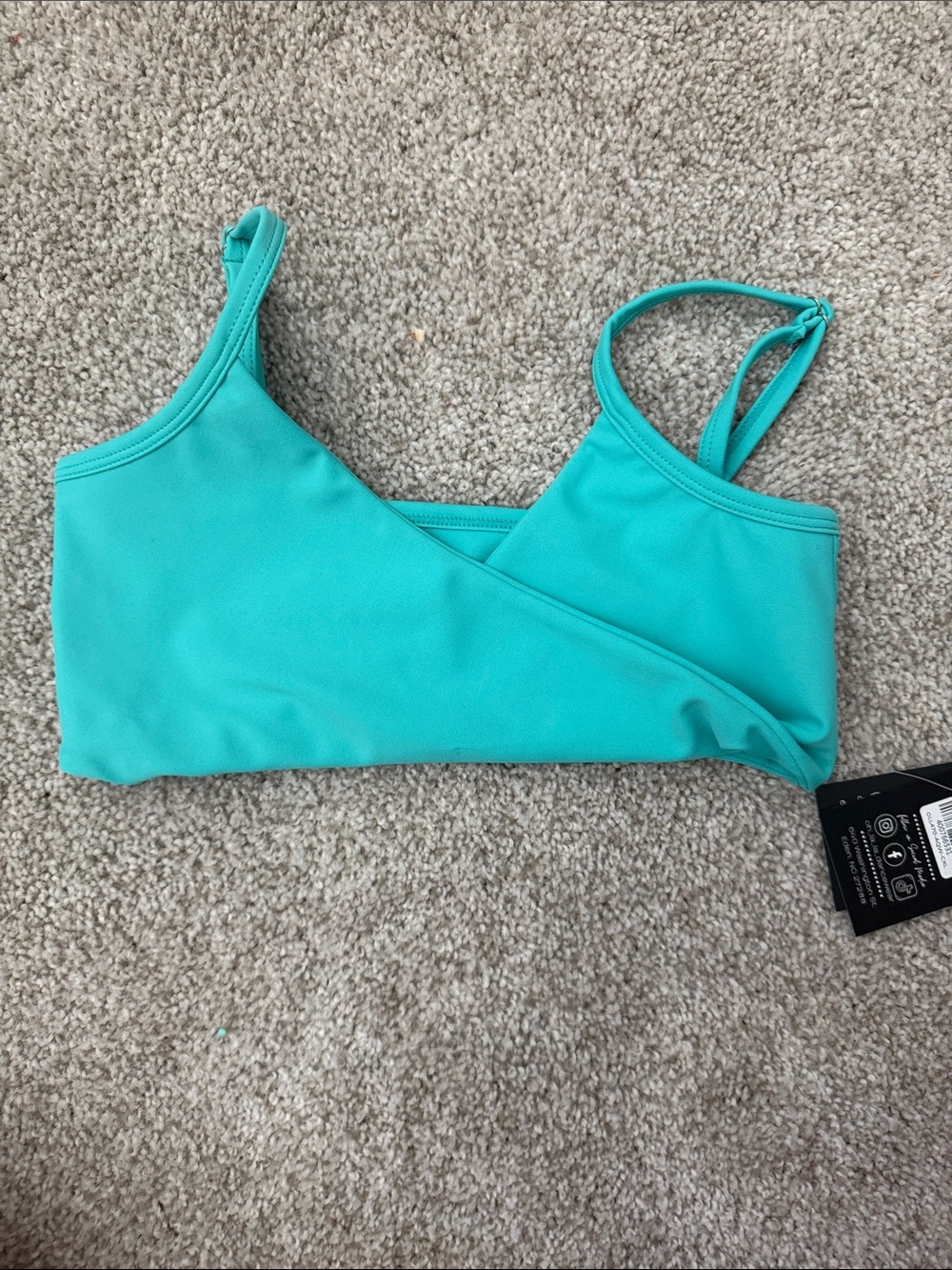 Kids Turquoise Swim Top - Brand Unspecified